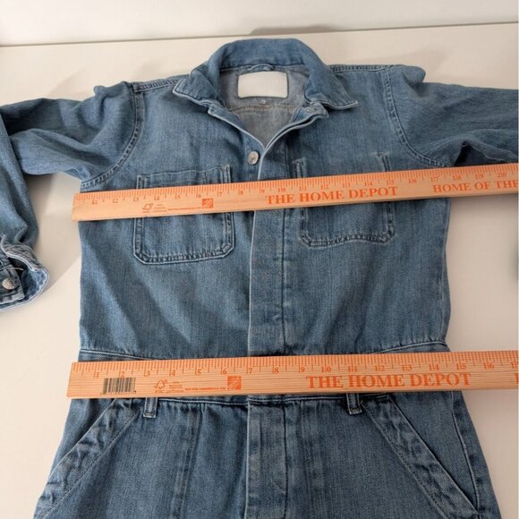Everlane The Denim Coverall Womens Size Small Blue Long Sleeve Jean Jumpsuit - Picture 9 of 11